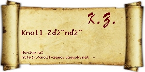 Knoll Zénó névjegykártya
